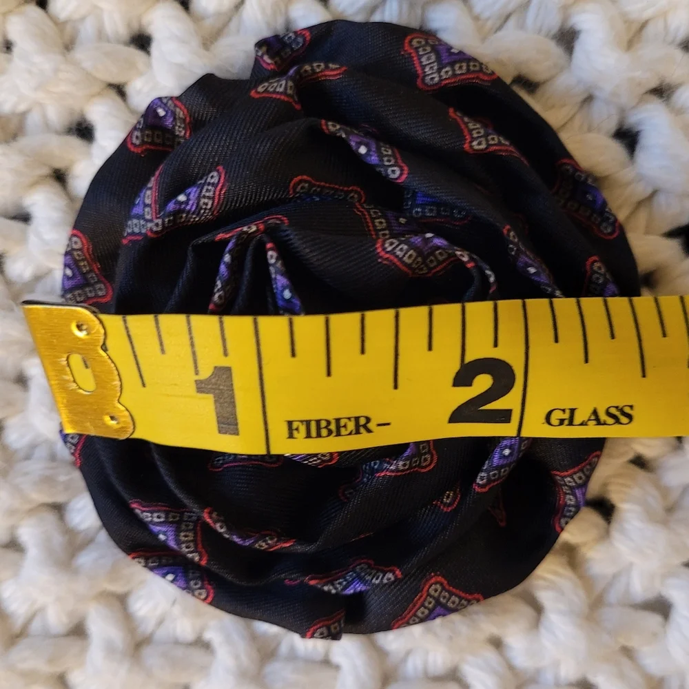 Set Of 2 Fabric Rosette Pins/Brooches/Boutonnieres